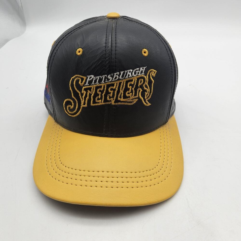 Vintage Pittsburgh Steelers Hat Cap Snap Back One Size Black NFL Football Modern
